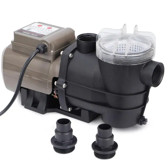 CIPU 0.35 HP pool pump with timer and hose adapters